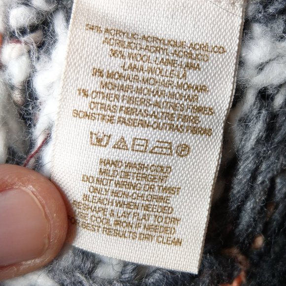 Free People Oversized Knit Charcoal Sweater S NWOT - Picture 6 of 6